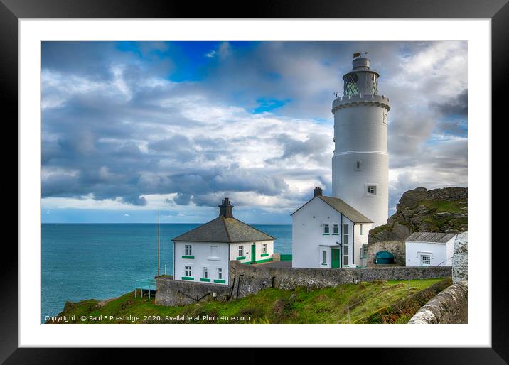 The Lighthouse and Buildings at Start Point, Devon Framed Mounted Print by Paul F Prestidge