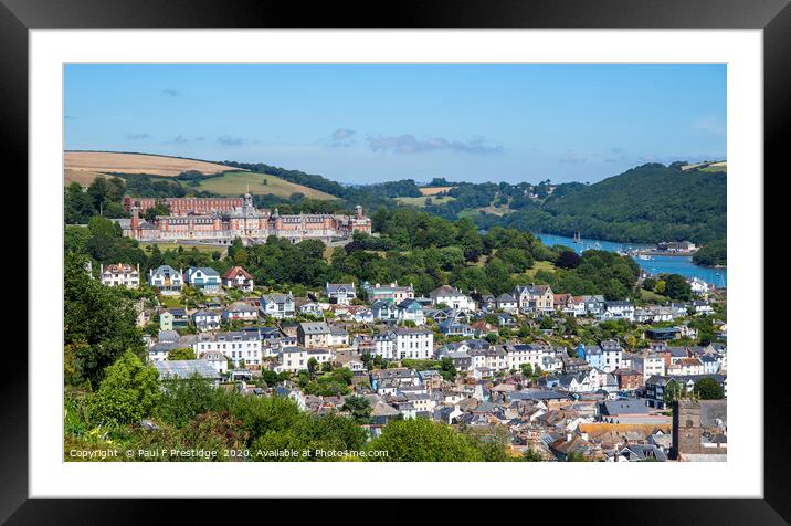 Dartmouth Naval College Panorama Framed Mounted Print by Paul F Prestidge