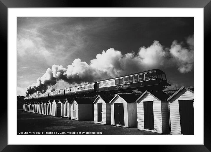 Nostalgic Steam Train on a Coastal Journey Framed Mounted Print by Paul F Prestidge