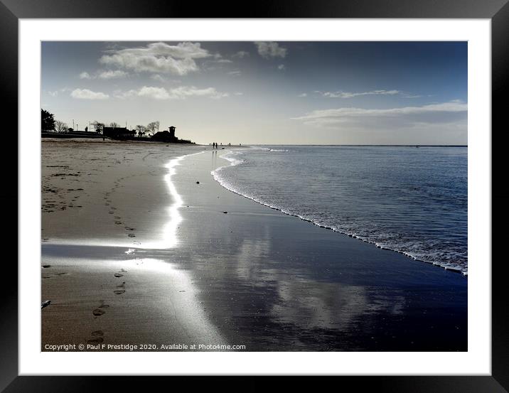Exmouth Beach in the Morning Framed Mounted Print by Paul F Prestidge