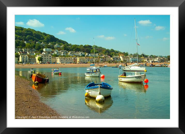 Shaldon from Teignmouth, Devon Framed Mounted Print by Paul F Prestidge