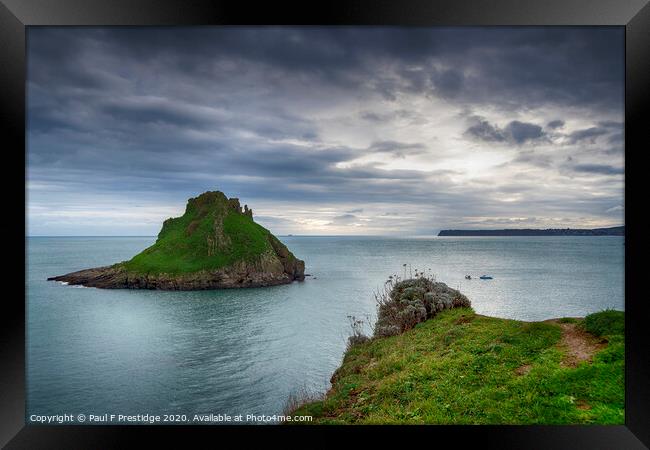 Thatcher Rock, Torquay Framed Print by Paul F Prestidge