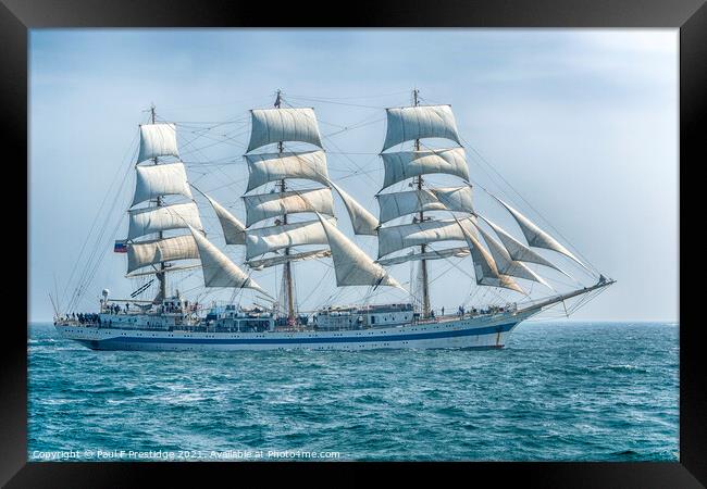 Tall Ship Mir in Torbay Framed Print by Paul F Prestidge