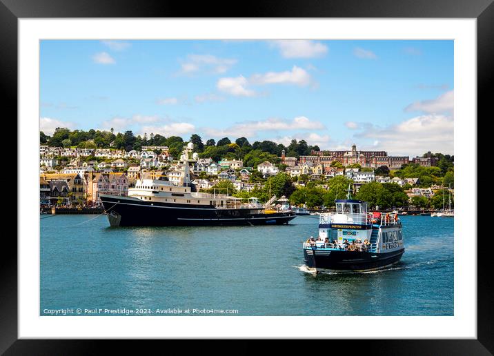 Dartmouth Passenger Ferry Framed Mounted Print by Paul F Prestidge