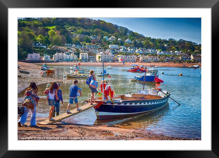 The Teignmouth to Shaldon Ferry, Devon Framed Mounted Print by Paul F Prestidge