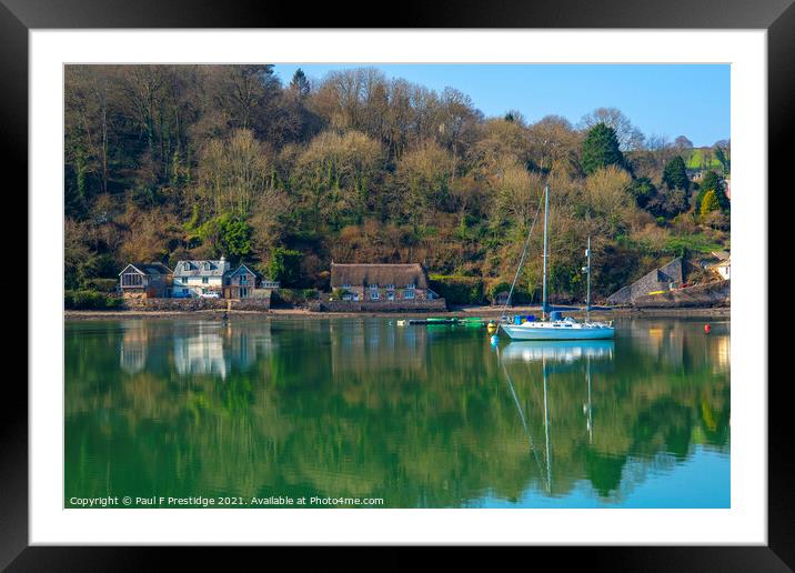 On the Banks of the River Dart Framed Mounted Print by Paul F Prestidge