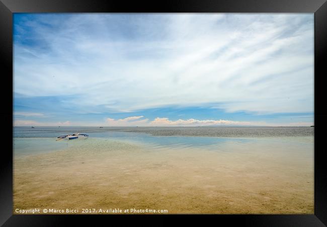 Scenic view of Virgin Island in Bohol, Philippines Framed Print by Marco Bicci