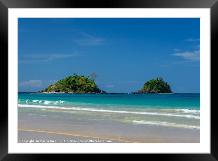 Tropical seascape Framed Mounted Print by Marco Bicci