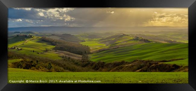 Tuscany countryside Framed Print by Marco Bicci