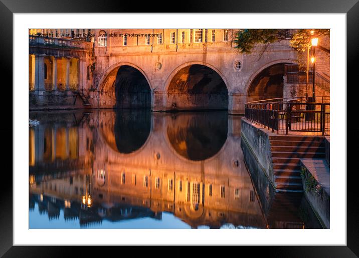 Pulteney Bridge Reflections Framed Mounted Print by Alan Barr