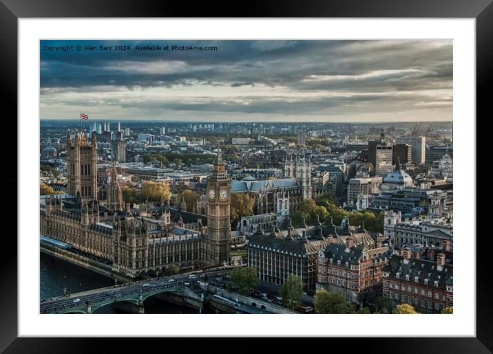 Skyline view of London Framed Mounted Print by Alan Barr