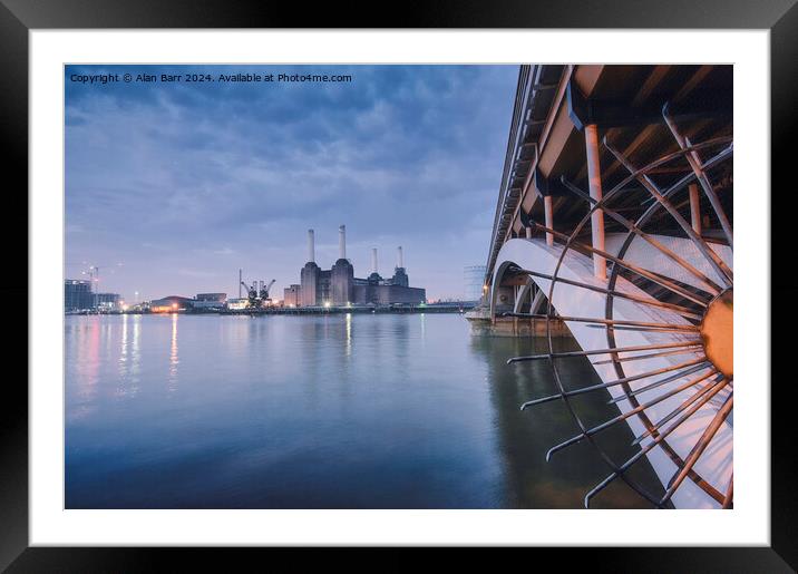 Early morning at Battersea Power Station in London Framed Mounted Print by Alan Barr