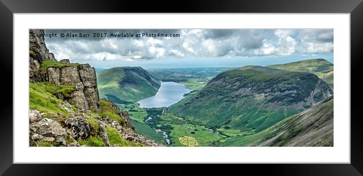 Wast Water from Great Gable Framed Mounted Print by Alan Barr
