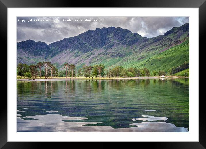 Buttermere Lake Reflections Framed Mounted Print by Alan Barr