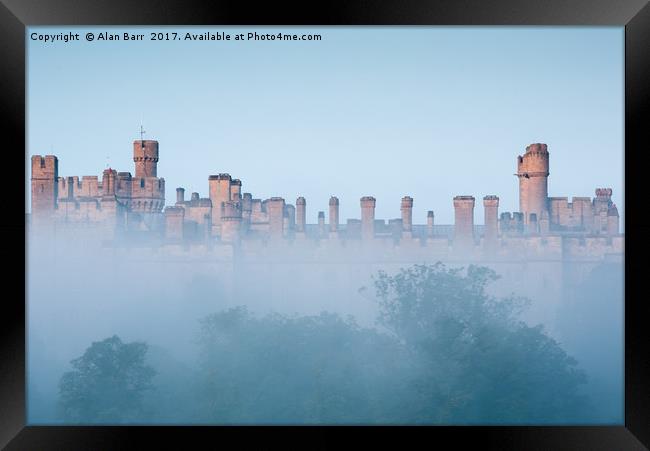 Arundel Castle on a Misty Morning Framed Print by Alan Barr