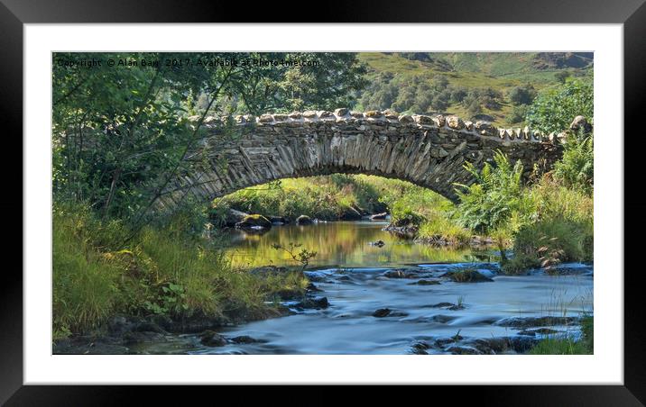 Lake District Watendlath Packhorse Bridge Framed Mounted Print by Alan Barr