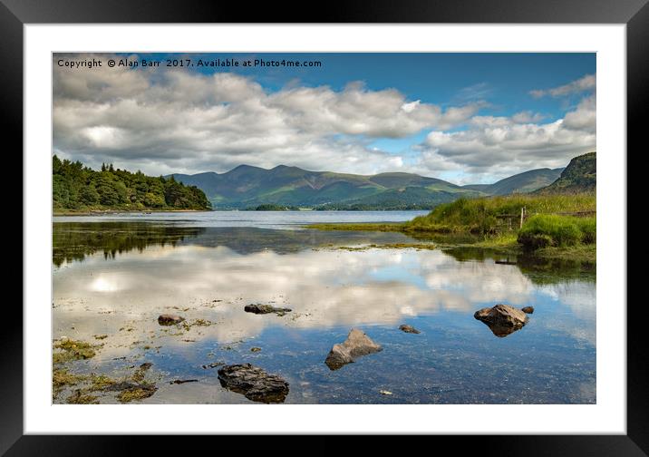 Derwentwater in the Lake District, Cumbria Framed Mounted Print by Alan Barr