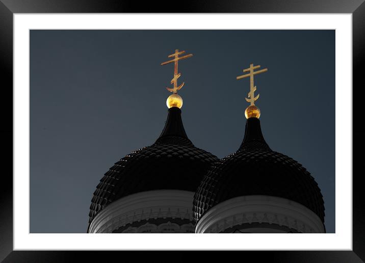 Alexander Nevsky Cathedral Domes Tallinn Framed Mounted Print by Alan Barr
