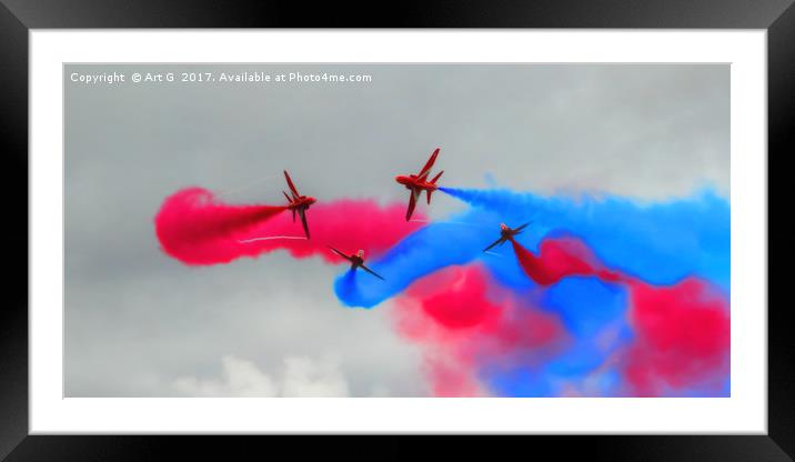 Red Arrows HDR Painting Framed Mounted Print by Art G