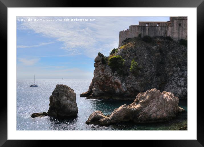 Fort Lovrijenac Framed Mounted Print by Art G