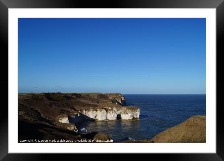 Flamborough Cliffs Framed Mounted Print by Darren Mark Walsh