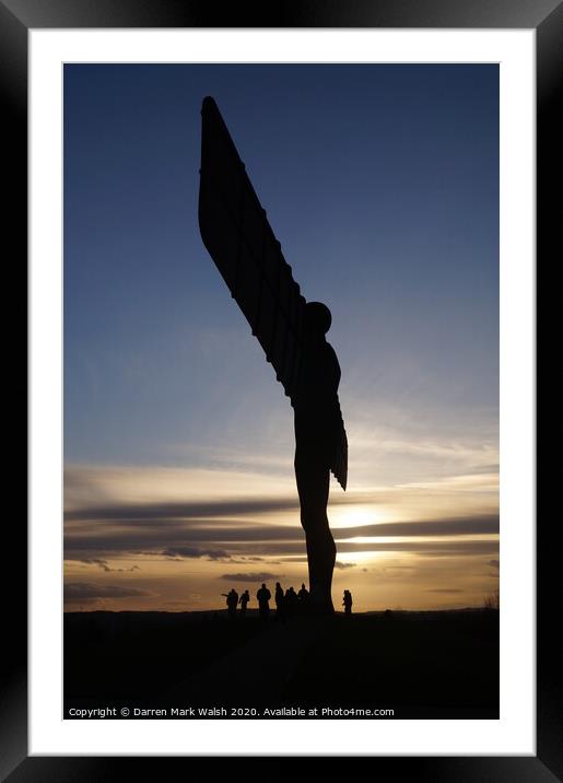 Angel of the North 2 Framed Mounted Print by Darren Mark Walsh