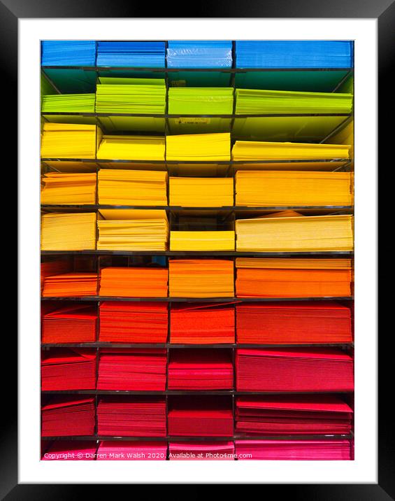 Coloured Paper Framed Mounted Print by Darren Mark Walsh