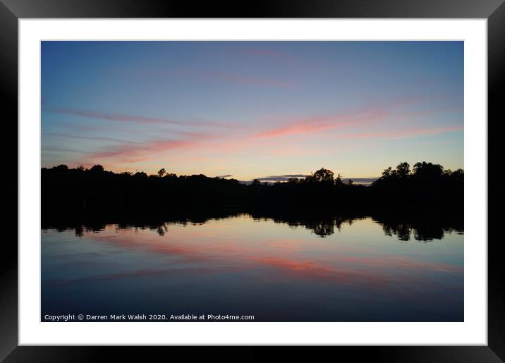 Red Sky Reflection Framed Mounted Print by Darren Mark Walsh