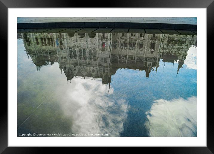 Hungarian Parliament Reflection Framed Mounted Print by Darren Mark Walsh