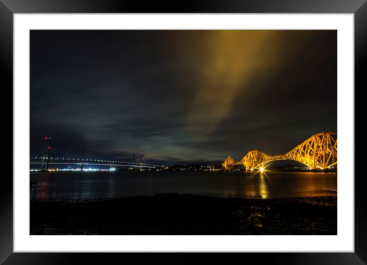 The Forth Bridges Framed Mounted Print by Jennifer Higgs