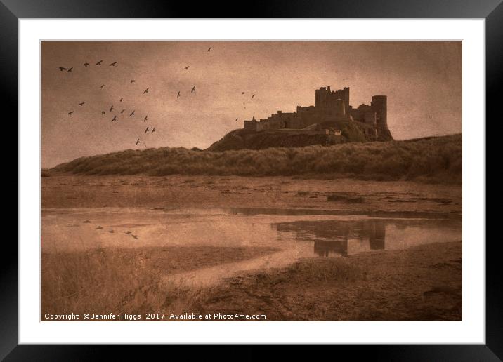 Bamburgh Castle Framed Mounted Print by Jennifer Higgs