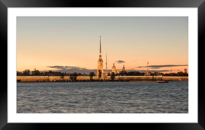 Peter and Paul fortress Framed Mounted Print by Yury Petrov