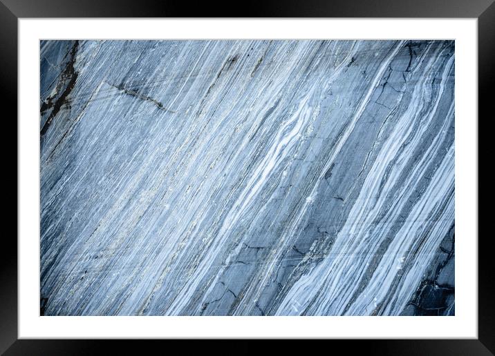 Marble in nature. Background. Framed Mounted Print by Yury Petrov