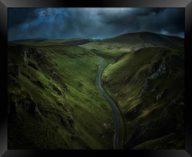 Storm over Winnats Pass Framed Print by Nick Lukey