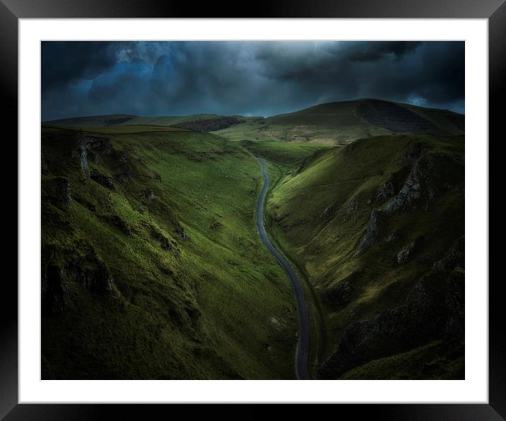 Storm over Winnats Pass Framed Mounted Print by Nick Lukey