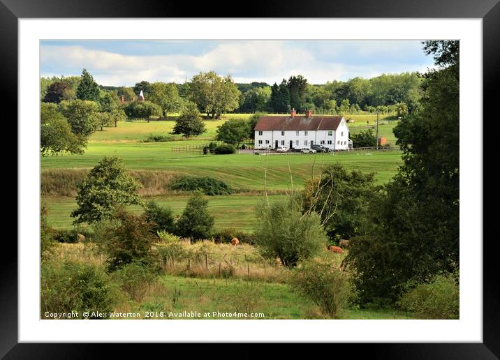 Teston Bridge Country Park, Maidstone Kent Framed Mounted Print by Alex Waterton