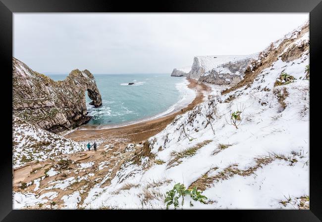 Durdle ice slopes Framed Print by sam COATSWORTH