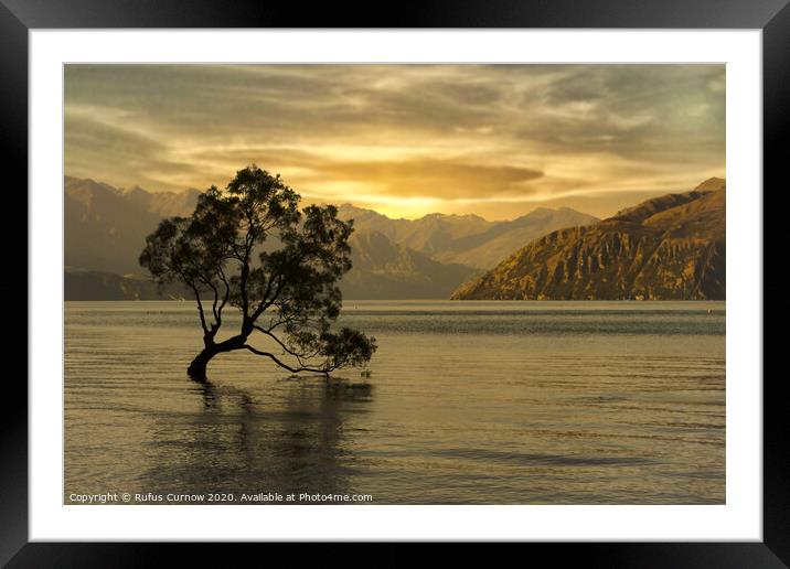 Sunset over Lake Wanaka Framed Mounted Print by Rufus Curnow