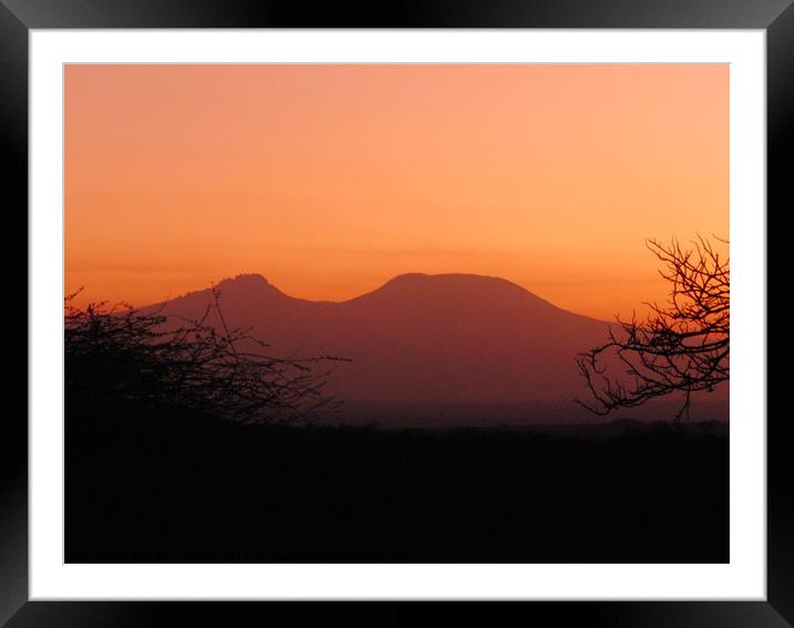 Mount Kilimanjaro Framed Mounted Print by miles walker