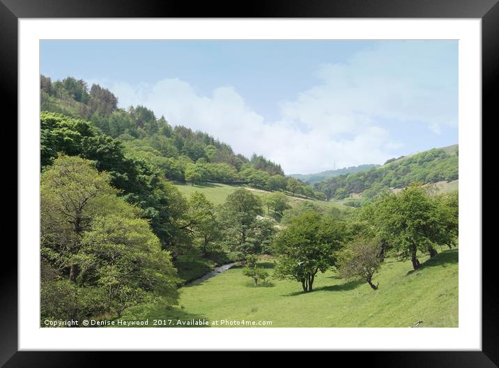 Mossy Lea Valley Framed Mounted Print by Denise Heywood