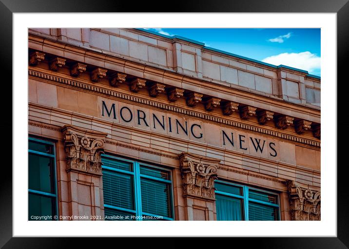 Morning News Framed Mounted Print by Darryl Brooks