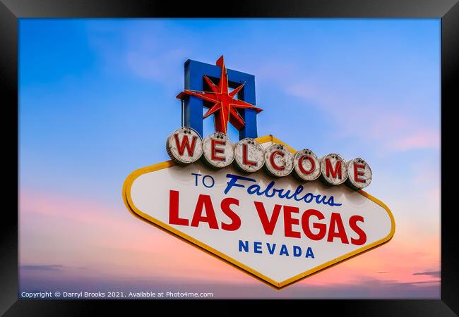 Las Vegas Sign Isolated Framed Print by Darryl Brooks
