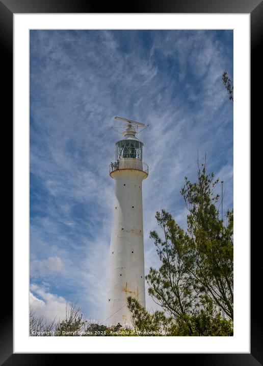 Old Lighthouse in Bermuda Framed Mounted Print by Darryl Brooks