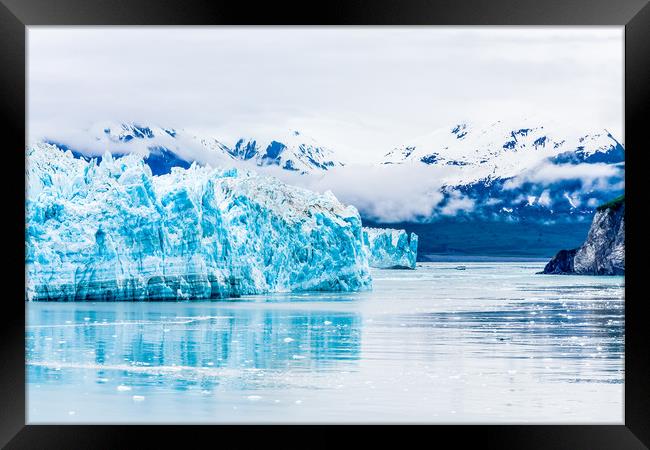 Blue Hubbard Glacier Framed Print by Darryl Brooks