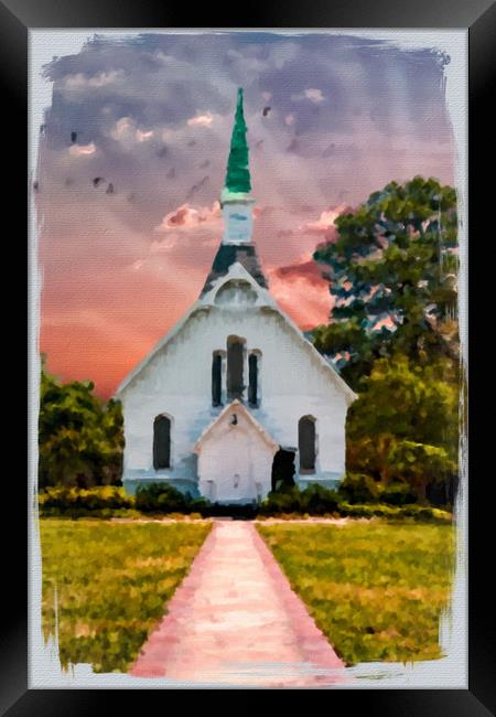 Path to Chapel Framed Print by Darryl Brooks