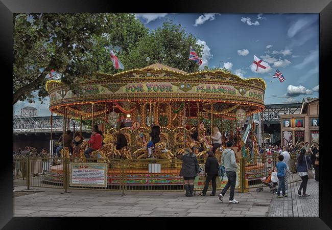 Carousel in London Framed Print by Darryl Brooks