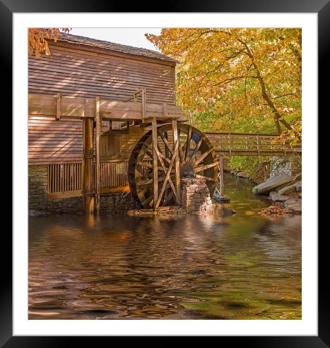 Mill Wheel Framed Mounted Print by Darryl Brooks