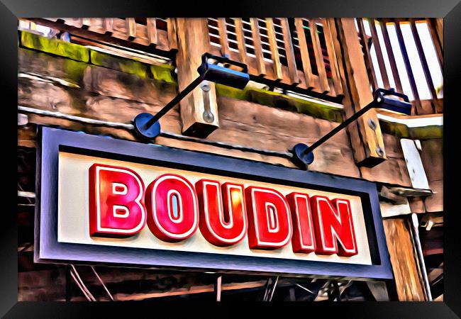 Boudin Bakery Sign Framed Print by Darryl Brooks