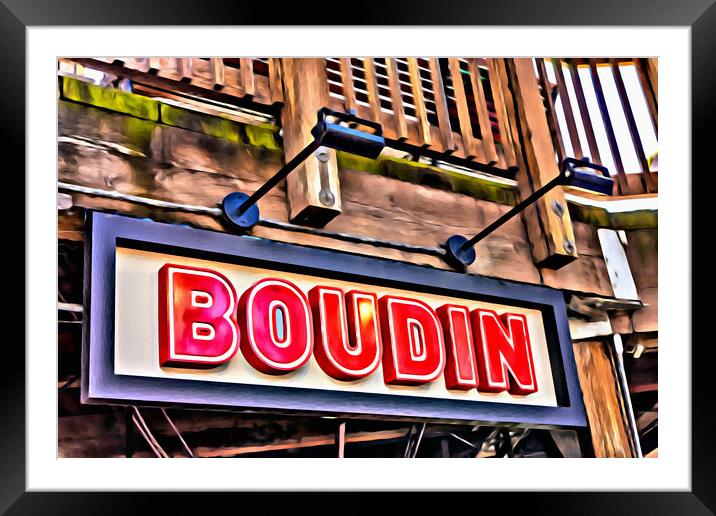 Boudin Bakery Sign Framed Mounted Print by Darryl Brooks