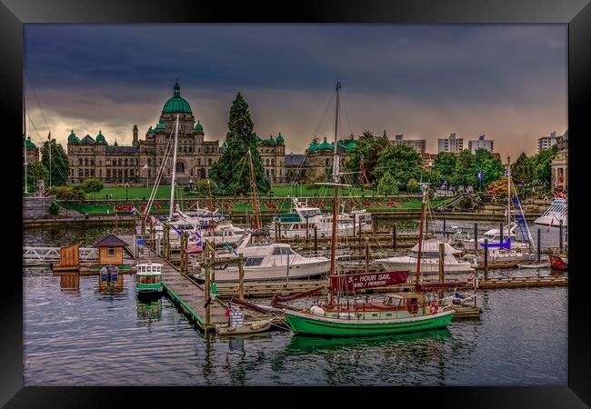 Harbor and Parliament Building Framed Print by Darryl Brooks